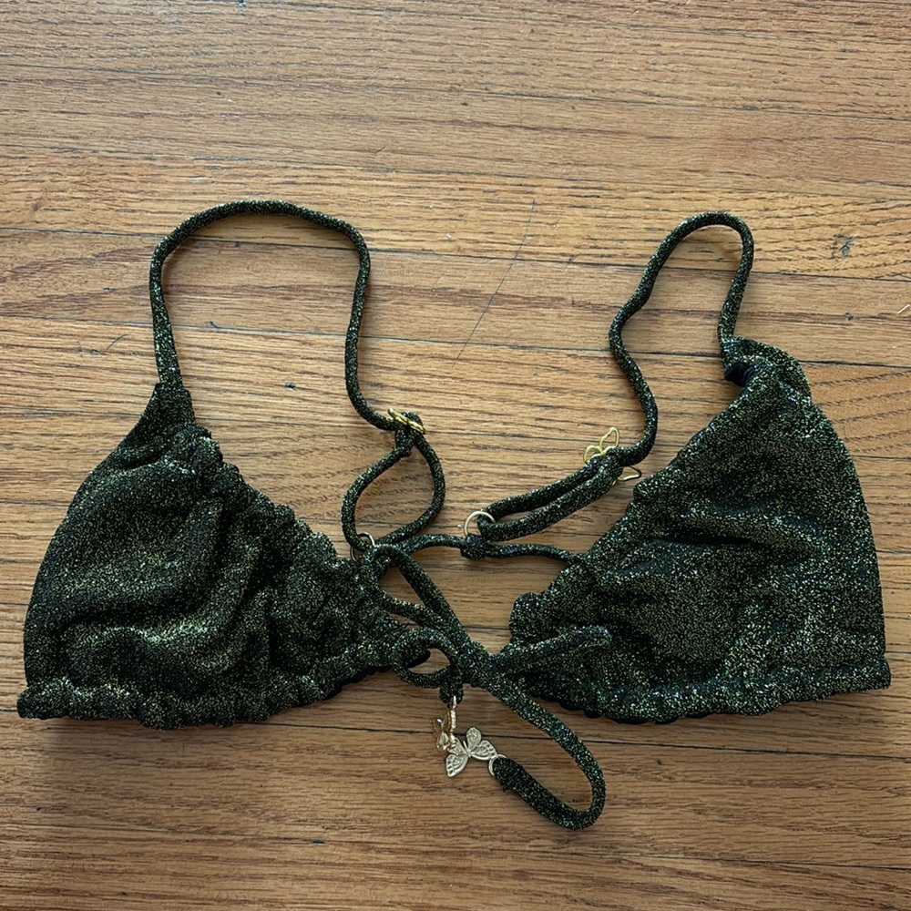 La Mariposa sparkly bikini top